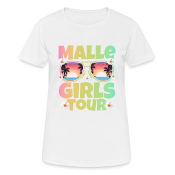 Malle Girls Tour - Frauen T-Shirt atmungsaktiv - Weiß - Vorne - AI Model Female 172 dark (172cm)