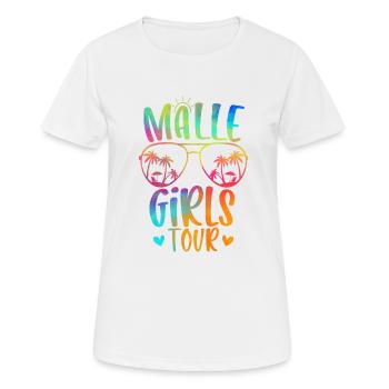 Malle Girls Tour - Frauen T-Shirt atmungsaktiv - Weiß - Vorne - AI Model Female 172 dark (172cm)