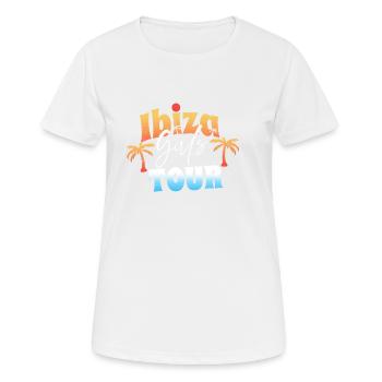 Équipe de fête à Ibiza - T-shirt respirant Femme - blanc - Devant - AI Model Female 172 dark (172cm)
