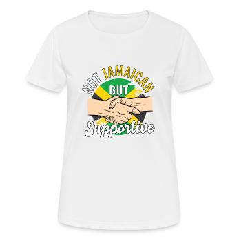Pas jamaïcain mais voyageur de campagne solidaire - T-shirt respirant Femme - blanc - Devant - AI Model Female 172 dark (172cm)