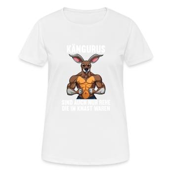 Kangaroo Kangaroos Kängurus lustiges Känguru - Frauen T-Shirt atmungsaktiv - Weiß - Vorne - AI Model Female 172 dark (172cm)