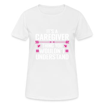 Infirmière soignante - T-shirt respirant Femme - blanc - Devant - AI Model Female 172 dark (172cm)