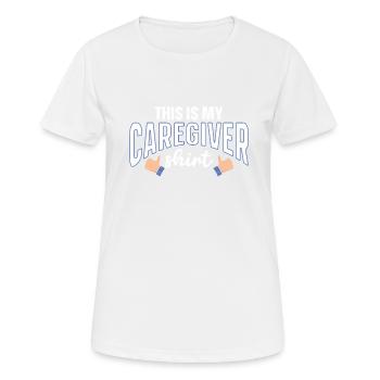 Infirmière soignante - T-shirt respirant Femme - blanc - Devant - AI Model Female 172 dark (172cm)