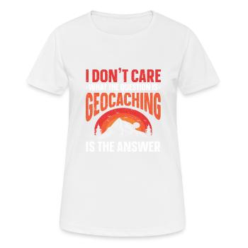 Geocaching Gift Geocacher Geocache - Women's Breathable T-Shirt - white - Front - AI Model Female 172 dark (172cm)