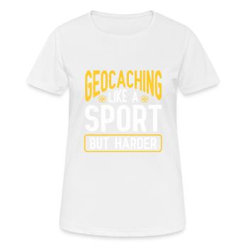 Geocaching Gift Geocacher Geocache - Women's Breathable T-Shirt - white - Front - AI Model Female 172 dark (172cm)