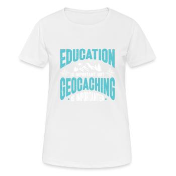 Geocaching Gift Geocacher Geocache - Women's Breathable T-Shirt - white - Front - AI Model Female 172 dark (172cm)