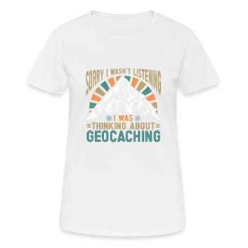 Geocaching Gift Geocacher Geocache - Women's Breathable T-Shirt - white - Front - AI Model Female 172 dark (172cm)