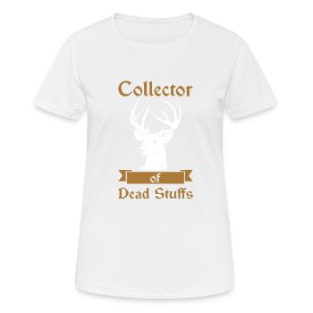 Taxidermiste collectionneur de cadavres - T-shirt respirant Femme - blanc - Devant - AI Model Female 172 dark (172cm)
