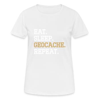Geocaching Gift Geocacher Geocache - Women's Breathable T-Shirt - white - Front - AI Model Female 172 dark (172cm)