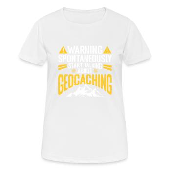 Geocaching Gift Geocacher Geocache - Women's Breathable T-Shirt - white - Front - AI Model Female 172 dark (172cm)