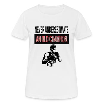 Champion de boxe knock out punch knock out cadeau knock out - T-shirt respirant Femme - blanc - Devant - AI Model Female 172 dark (172cm)
