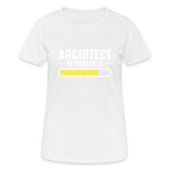 Cadeau d’architecte, amoureux de l’architecture - T-shirt respirant Femme - blanc - Devant - AI Model Female 172 dark (172cm)