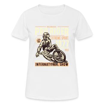 Fahrrad - Frauen T-Shirt atmungsaktiv - Weiß - Vorne - AI Model Female 172 dark (172cm)