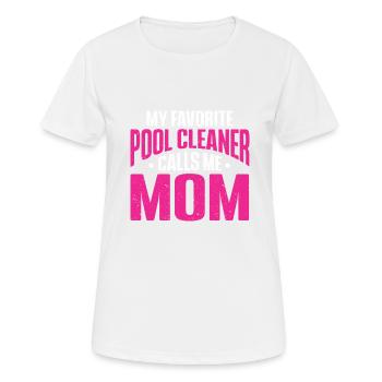 Nettoyage de piscine Travail Gardien de piscine - T-shirt respirant Femme - blanc - Devant - AI Model Female 172 dark (172cm)