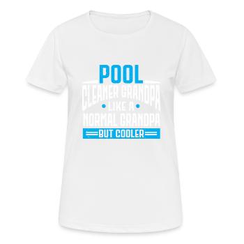 Nettoyage de piscine Travail Gardien de piscine - T-shirt respirant Femme - blanc - Devant - AI Model Female 172 dark (172cm)