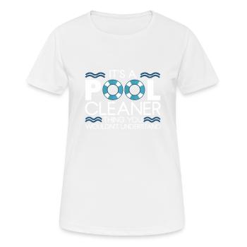 Nettoyage de piscine Travail Gardien de piscine - T-shirt respirant Femme - blanc - Devant - AI Model Female 172 dark (172cm)