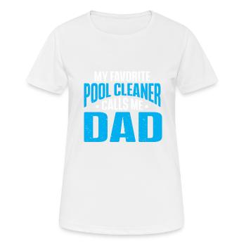 Nettoyage de piscine Travail Gardien de piscine - T-shirt respirant Femme - blanc - Devant - AI Model Female 172 dark (172cm)