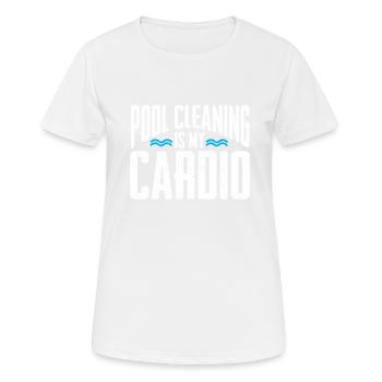 Nettoyage de piscine Travail Gardien de piscine - T-shirt respirant Femme - blanc - Devant - AI Model Female 172 dark (172cm)