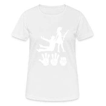 Junggesellenabschied Polterabend JGA Männer - Frauen T-Shirt atmungsaktiv - Weiß - Vorne - AI Model Female 172 dark (172cm)