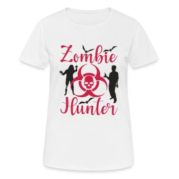Zombie Hunter Halloween Zombie Jäger - Women's Breathable T-Shirt - white - Front - AI Model Female 172 dark (172cm)