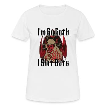 Satan Belzébuth Diable Gothique Pentagramme Mystique - T-shirt respirant Femme - blanc - Devant - AI Model Female 172 dark (172cm)