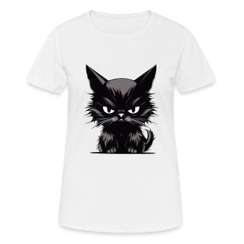 Cats Annoyed Cat Evil House Tiger - Women's Breathable T-Shirt - white - Front - AI Model Female 172 dark (172cm)