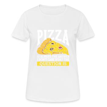 Pizza Italie Pizza Pizza Cuisine - T-shirt respirant Femme - blanc - Devant - AI Model Female 172 dark (172cm)