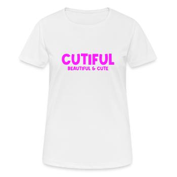 Cutiful My Blend Between Cute and Beautiful - Women's Breathable T-Shirt - white - Front - AI Model Female 172 dark (172cm)