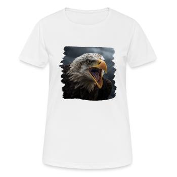 Aulne pygargue à tête blanche oiseau aigle pierre - T-shirt respirant Femme - blanc - Devant - AI Model Female 172 dark (172cm)