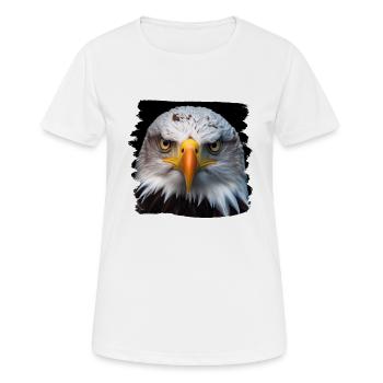Aulne pygargue à tête blanche oiseau aigle pierre - T-shirt respirant Femme - blanc - Devant - AI Model Female 172 dark (172cm)