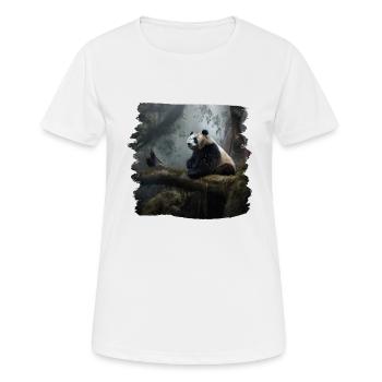 Pandas réaliste Panda Panda géant - T-shirt respirant Femme - blanc - Devant - AI Model Female 172 dark (172cm)