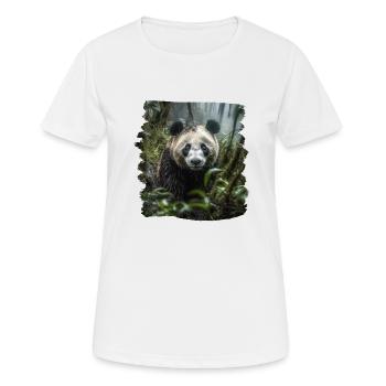 Pandas réaliste Panda Panda géant - T-shirt respirant Femme - blanc - Devant - AI Model Female 172 dark (172cm)