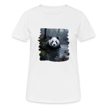 Pandas réaliste Panda Panda géant - T-shirt respirant Femme - blanc - Devant - AI Model Female 172 dark (172cm)