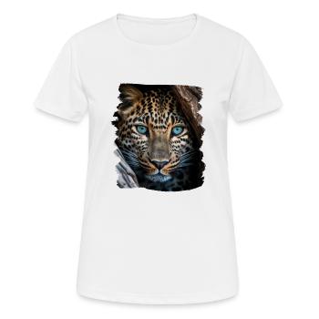 Leoparden Leoparde realistic Leopard - Frauen T-Shirt atmungsaktiv - Weiß - Vorne - AI Model Female 172 dark (172cm)