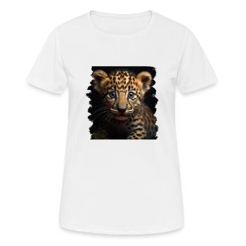 Leoparden Leoparde realistic Leopard - Frauen T-Shirt atmungsaktiv - Weiß - Vorne - AI Model Female 172 dark (172cm)