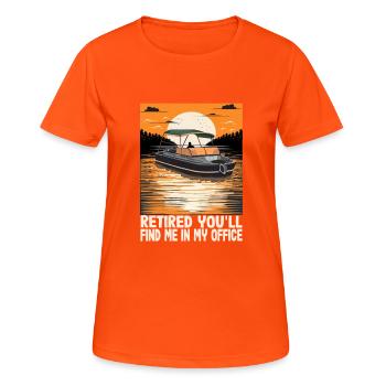 Retired You'll Find Me In My Office Lake Life - Women's Breathable T-Shirt - neon orange - Front - AI Model Female 172 dark (172cm)