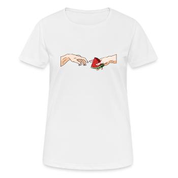 Cooler und lustiger Wassermelonen-Keil - Frauen T-Shirt atmungsaktiv - Weiß - Vorne - AI Model Female 172 dark (172cm)