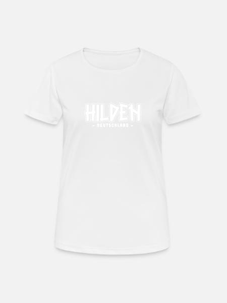 Hildenerin Hildener Hilden - Frauen T-Shirt atmungsaktiv - Weiß