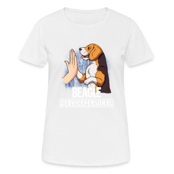 Beagle - Frauen T-Shirt atmungsaktiv - Weiß - Vorne - AI Model Female 172 dark (172cm)