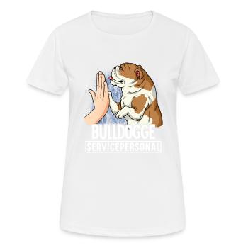 Bulldogge - Frauen T-Shirt atmungsaktiv - Weiß - Vorne - AI Model Female 172 dark (172cm)