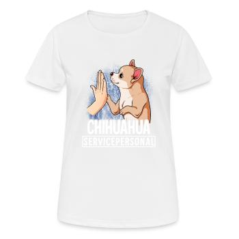 Chihuahua - Frauen T-Shirt atmungsaktiv - Weiß - Vorne - AI Model Female 172 dark (172cm)