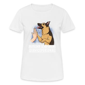 Berger allemand - T-shirt respirant Femme - blanc - Devant - AI Model Female 172 dark (172cm)