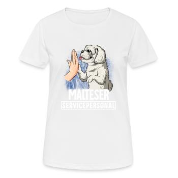 Malteser - Frauen T-Shirt atmungsaktiv - Weiß - Vorne - AI Model Female 172 dark (172cm)