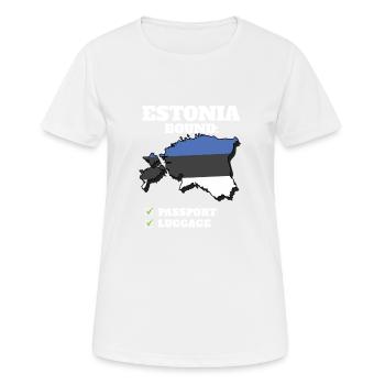 Estonia Bound Country Travel Estonian Flag - Women's Breathable T-Shirt - white - Front - AI Model Female 172 dark (172cm)