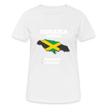 Jamaica Bound Country Travel Jamaican Flag - Women's Breathable T-Shirt - white - Front - AI Model Female 172 dark (172cm)