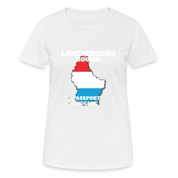 Luxembourg Bound Country Travel Luxembourger Flag - Women's Breathable T-Shirt - white - Front - AI Model Female 172 dark (172cm)