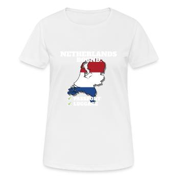 Netherlands Bound Country Travel Netherlandish - Women's Breathable T-Shirt - white - Front - AI Model Female 172 dark (172cm)