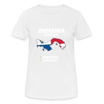 Panama Bound Country Travel Panamanian Flag - Women's Breathable T-Shirt - white - Front - AI Model Female 172 dark (172cm)