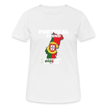 Portugal Bound Country Travel Portuguese Flag - Women's Breathable T-Shirt - white - Front - AI Model Female 172 dark (172cm)
