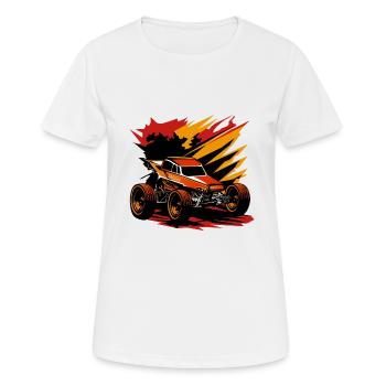 Rennwagen Autorennen Motorsport - Frauen T-Shirt atmungsaktiv - Weiß - Vorne - AI Model Female 172 dark (172cm)